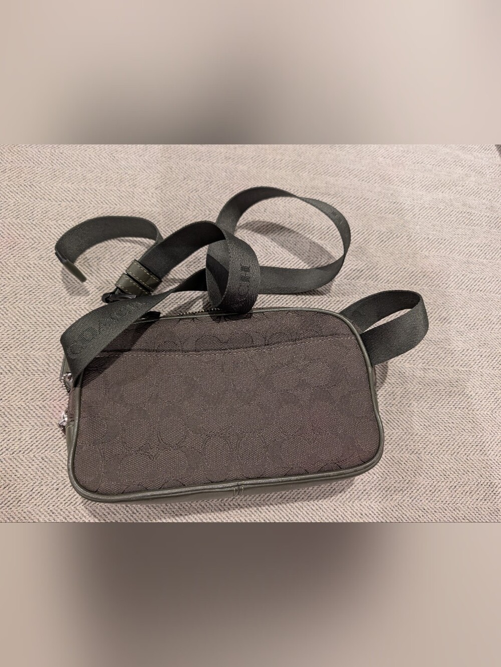 Coach Green Signature Canvas Crossbody Belt Bag